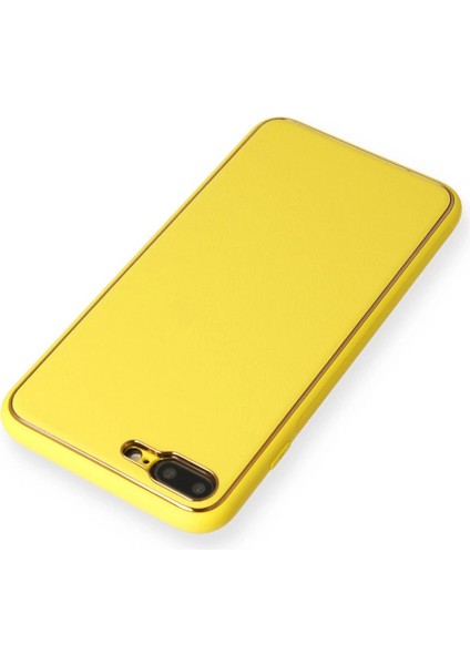 Iphone 7 Kılıf Coco Deri Silikon Kapak - Sarı modelleri