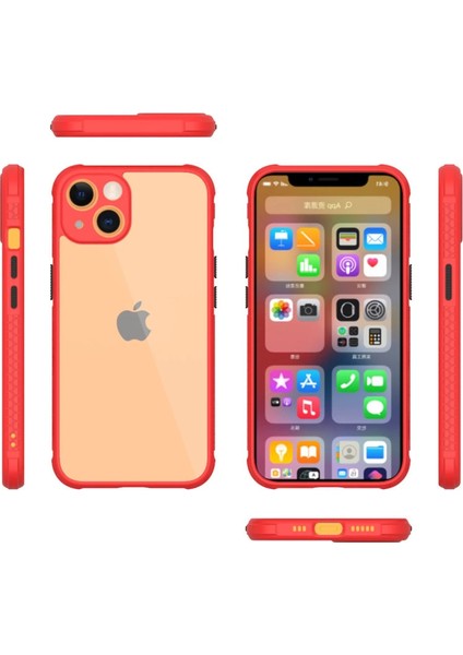 Iphone 13 Mini Kılıf Miami Şeffaf Silikon - Kırmızı fiyatları