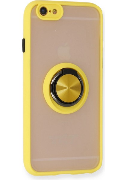 Iphone 6 Kılıf Montreal Yüzüklü Silikon Kapak - Sarı fiyatları