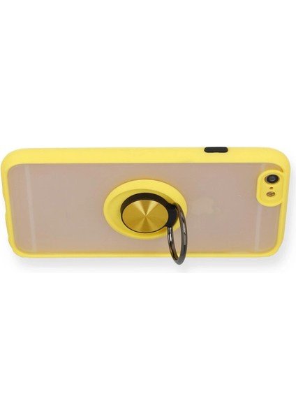 Iphone 6 Kılıf Montreal Yüzüklü Silikon Kapak - Sarı modelleri