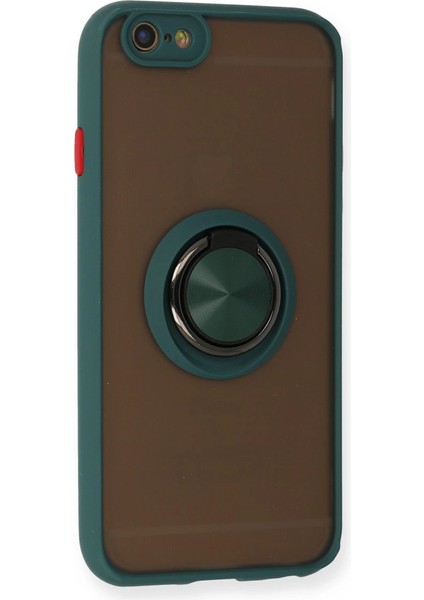 Iphone 6 Kılıf Montreal Yüzüklü Silikon Kapak - Yeşil fiyatları
