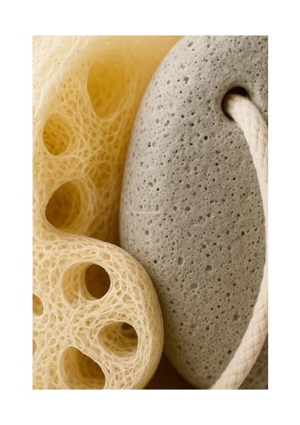 Busstier Rustik Ahşap Kovada Banyo Seti, Yumuşak Köpüren Lif, Doğal Kabak Lifi, Ponza Taşı ve Ahşap Masaj Tarağı, Cilt Bakımı ve Duş Keyfi Için Spa Bakım Seti modelleri