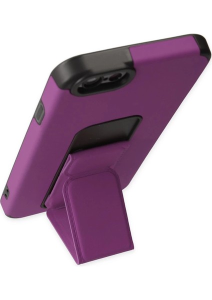 Iphone 6 Kılıf Mega Standlı Silikon - Mor modelleri