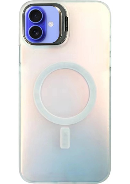 Iphone 16 Kılıf Primera Standlı Kapak - Beyaz