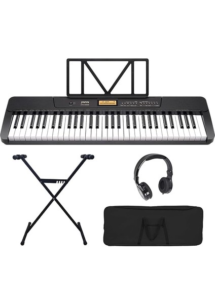 JTK-3600 61 Tuş Hassasiyetli 5 Oktav Org Seti - Siyah