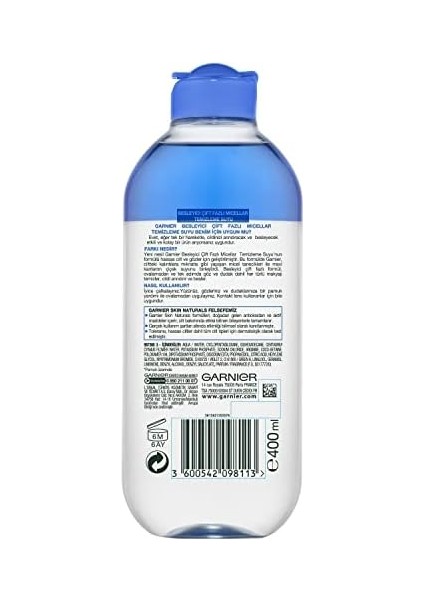 Garnier Skin Naturals Besleyici Çift Fazlı Micellar Temizleme Suyu (400 Ml)