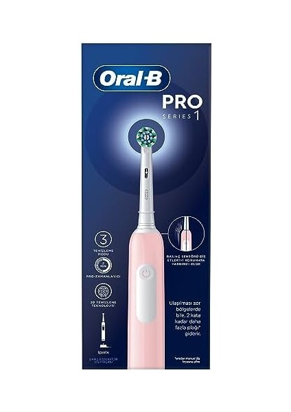 Oral-B Pro Series 1 Pembe Elektrikli Diş Fırçası, 1 Diş Fırçası Başlığı, Braun Tasarımı modelleri