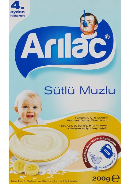 Arılac Instant Ek Gıda Sütlü Muzlu 200 G