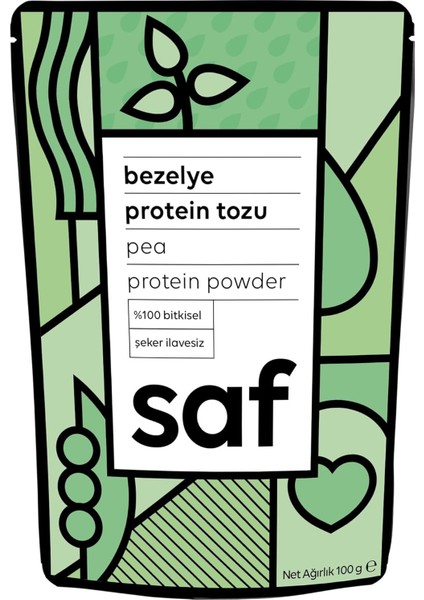 Saf Bezelye Proteini Tozu 100 gr