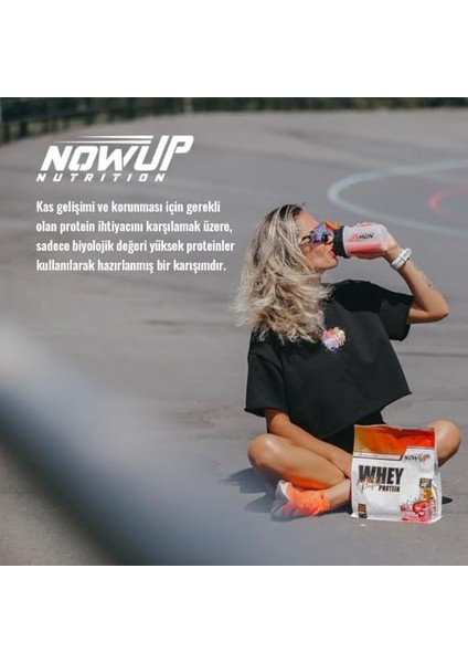 Nowup Nutrıtıon Whey Protein 2160 gr – Kas Gelişimi, Hızlı Emilim ve Yüksek Protein Içeriği – Çikolata & Milkshake Aromalı Protein Tozu- 60 Servis