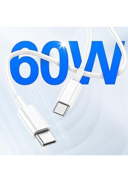 Type C-C, 60WATT Pd, Tpe Hızlı Şarj & Data Kablosu, 15/16 ve Için (100 Cm) fiyatları