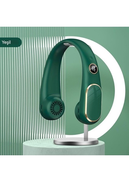 Yeni Asılı Boyun Taşınabilir Yapraksız Küçük Fan USB Şarj Edilebilir (Yurt Dışından)