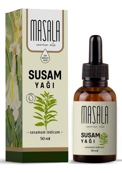 Masala Susam Yağı 50 Ml. Soğuk Pres (Sesame Seed Carrier Oil)