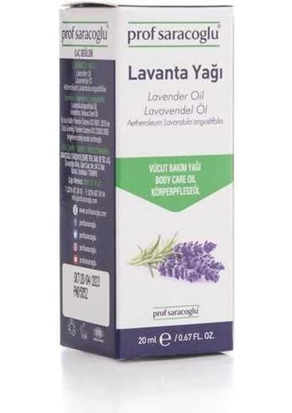 Prof Saracoglu Lavanta Yağı 20ML