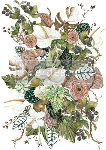 With Dekor Transferleri, Anthurium, 61X89 cm