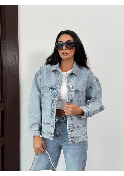 Kadın Oversize Kot Ceket modelleri