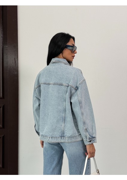 Kadın Oversize Kot Ceket