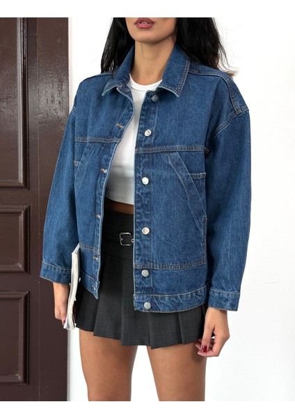 Kadın Oversize Kot Ceket