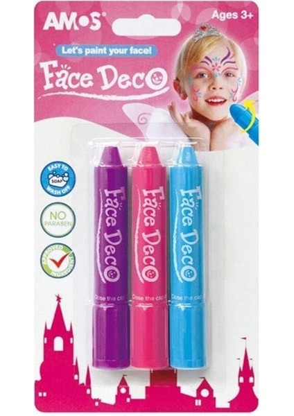 Face Deco Yüz - 3 Renk