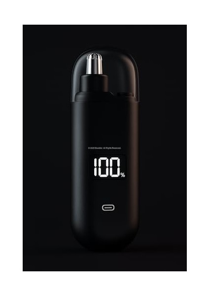 Busstier Burun Kılı Makinesi, Mini Taşınabilir Ağrısız Tüy Alma, Hassas Kaş Düzeltici, Çift Taraflı Bıçaklı Sessiz Kesim, LED Güç Göstergeli, USB Şarjlı, Temizlik Fırçası ve Şarj Kablosu Dahil, Seyaha