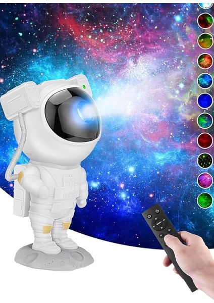 Projektör Işıklı Kumandalı Samanyolu Projeksiyon Gece Lambası