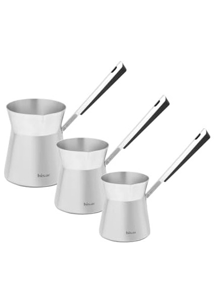 Galata Çelik Cezve Takımı Siyah 3 Parça fiyatları