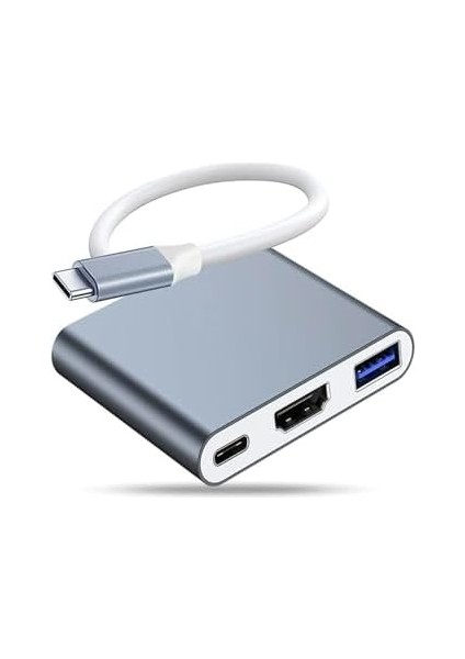 iPad Için/ 15/15 Plus/16 Pro Max ile Uyumlu Type-C Girişli Tüm Modeller ile Uyumlu Type-C To 4K HDMI Hub Usb-C Type-C USB Çevirici 3 In 1 Dönüştürücü Hub modelleri