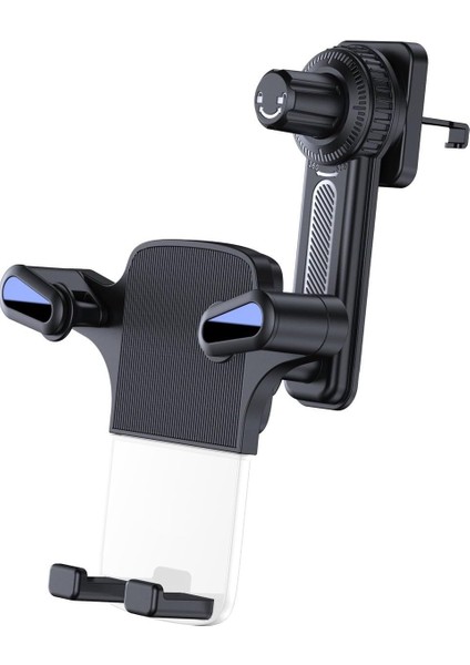 Borofone Araç Telefon Tutucu Araba Havalandırmasına Uygulanabilen 360 Derece Dönebilen Uygun Kıskaçlı Model Araba Kalorifer Izgarasına Montaj Siyah Renk Ca-05