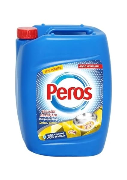 Peros Elde Yıkama Bulaşık Deterjanı Limon 3.88 L