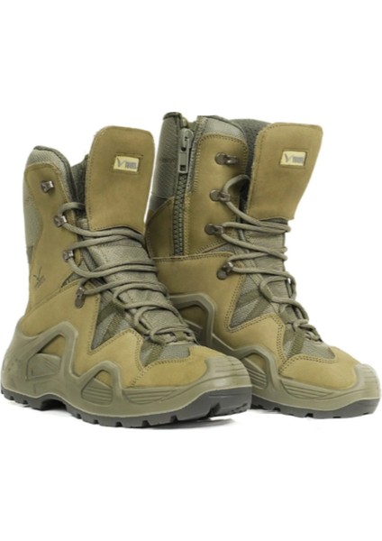 M1491 Fermuarlı Haki Renk Askeri Bot