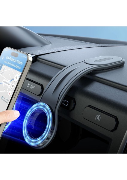 11-12-13-14-15-15 Plus-15 Pro Max Uyumlu Manyetik Mıknatıslı Araç Içi Telefon Tutucu