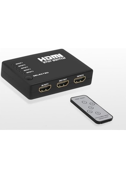 Temiz Pazar HDMI Çoklayıcı Çoğaltıcı Switch 5 Port Kumandalı Ir Alıcılı modelleri