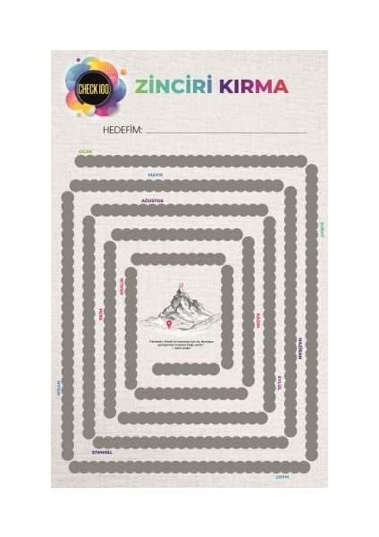 Kazınabilir Zinciri Kırma Posteri, Hedef Zinciri Kırma Kazı Kazan Posteri, Kişisel Gelişim Hediyesi, Zinciri Kırma, Hedefli Poster, Kişisel Gelişim Posteri modelleri