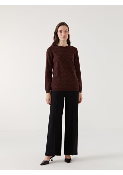 Yeni Sezon Bisiklet Yaka Desenli Kadın Triko Kazak fiyatları