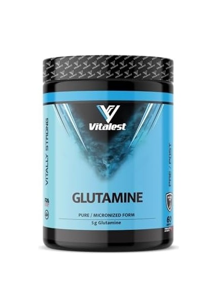 Vitalest Glutamine Toz 300 gr | Kas Onarımı, Spor Sonrası Destek, Mikronize Glutamin Amino Asit Takviyesi