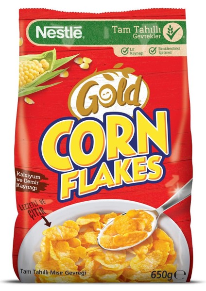 Nestlé Gold Corn Flakes Tam Tahıllı Mısır Gevreği 650 G fiyatları