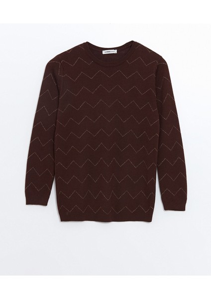 Yeni Sezon Bisiklet Yaka Desenli Kadın Triko Kazak indirimleri