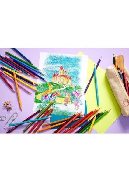 36 Renk, Canlı ve Parlak Renkler, Kırılmaya Dayanıklı Uçlar, Ergonomik Tasarım, Karton Kutu, Okul ve Sanat Için Uygun modelleri