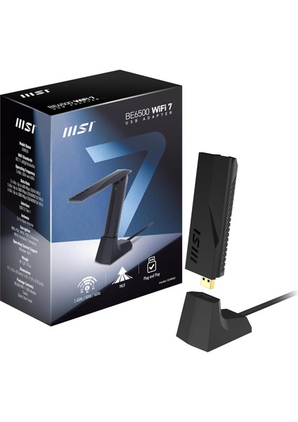 Msı Network BE6500 Wıfı 7 USB Adapter