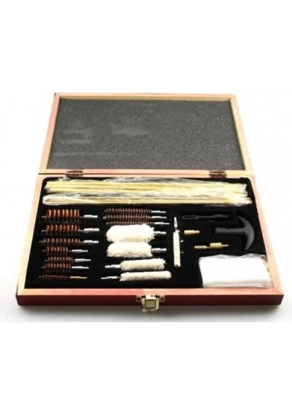 -27PARÇA Ahşap Kutu Evrensel Tabanca Temizleme Seti fiyatları