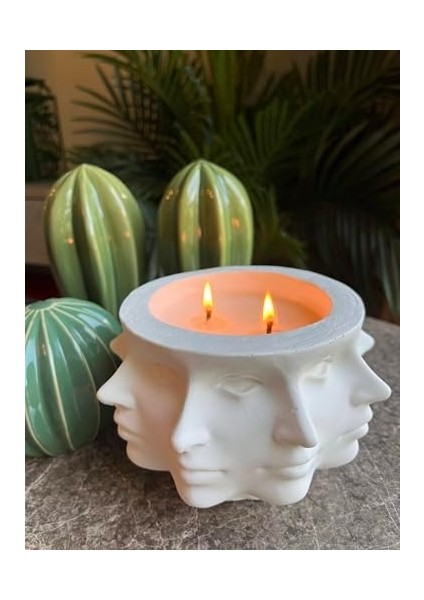 Çok Yüzlü, Büyük Boy Soya Mumu Lavanta Kokulu Ev, Bahçe, Balkon Dekorasyonu, Ofis Hediyesi modelleri