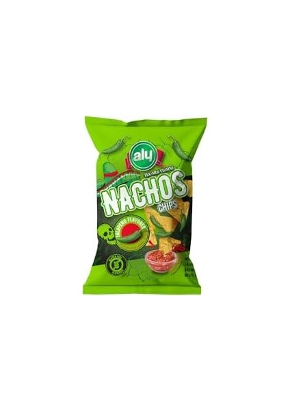 Aly Jalapeno Biber Aromalı Glutensiz Nachos Cips 225 gr