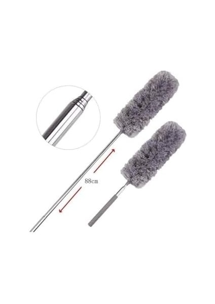 cm Teleskopik Uzatılabilir Mikrofiber Yumuşak Başlıklı Gri Toz Alma Fırçası Toz Püskülü fiyatları