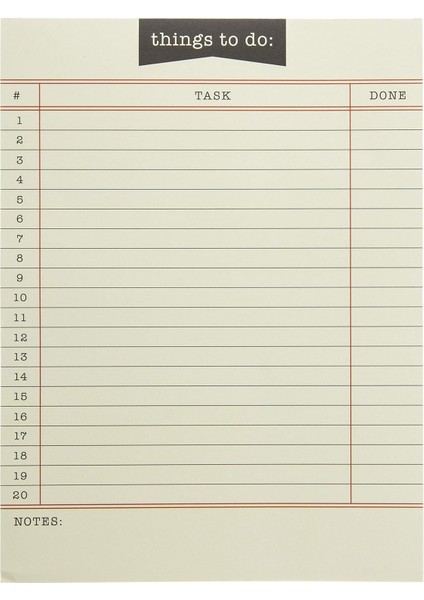 Kütüphane Kartı Için Not Defteri, Yapılacaklar, 150 Yaprak, Görev Planlayıcı, Günlük Düzenleyici, Not Defteri, Öncelik Kontrol, Tarihsiz, 15,2 x 20,3 cm