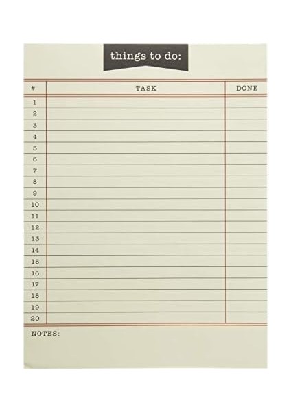 Kütüphane Kartı Için Not Defteri, Yapılacaklar, 150 Yaprak, Görev Planlayıcı, Günlük Düzenleyici, Not Defteri, Öncelik Kontrol, Tarihsiz, 15,2 x 20,3 cm modelleri