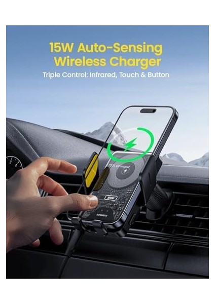 Superauto Araç Içi Şarjı, 15W Hızlı Şarj Aleti, Siyah fiyatları