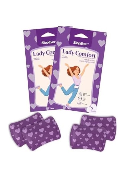 Stopever Lady Comfort Regl Krampları Için Isıtıcı Ped | 8 Saate Kadar Etkili Doğal Isı | Ultra Ince | 2’li Paket (2 x 2) | 4 Adet fiyatları