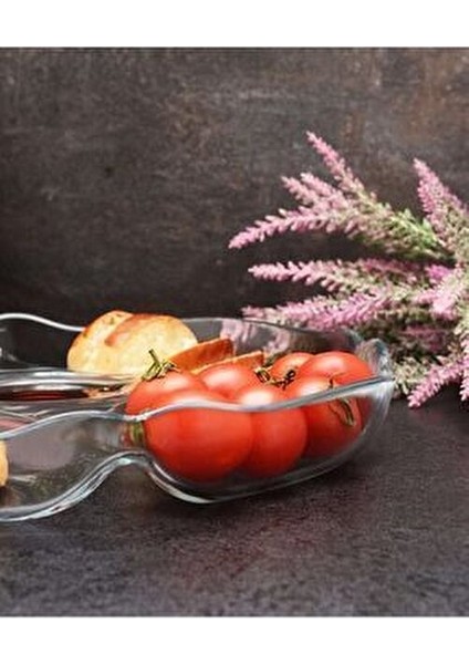 Patiserrie Bölmeli Tabak Şeffaf Cam Malzeme 302 cc Hacim 42 mm Yükseklik modelleri