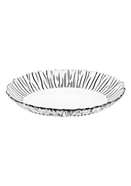 Aurora Oval Servis Tabağı 25x19 cm Şık Desenli Cam Malzeme ile Tek Parça fiyatları