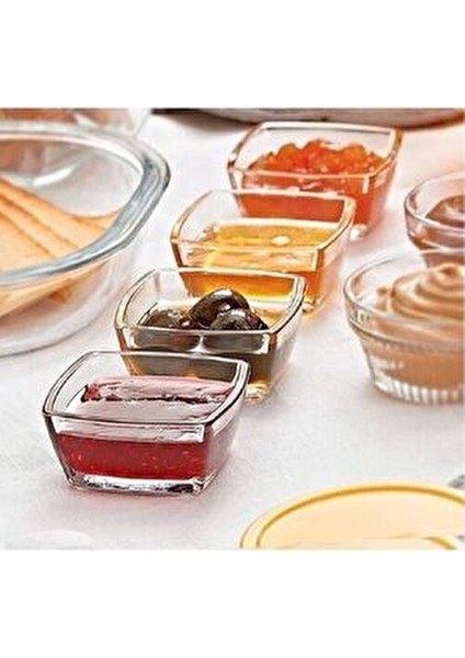 Kase 6'lı Yerli Üretim Şeffaf Cam 30 mm Yükseklik 60.5 x 80.5 mm Ebatlı fiyatları